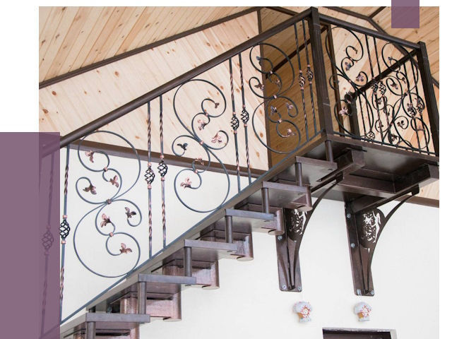 Кованые лестницы в Черемхове от 81323 руб. под ключ