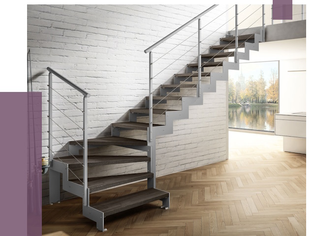 Г-образные лестницы под ключ в Черемхове от 37794 руб. | ПРОЛЁТ-Чрм