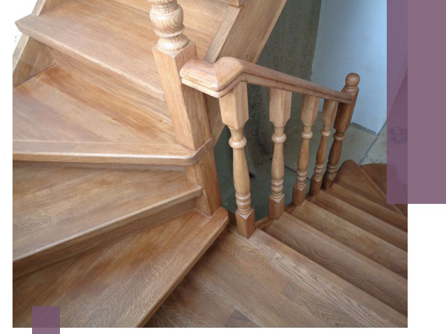 Дубовые лестницы под ключ в Черемхове: изготовление и монтаж