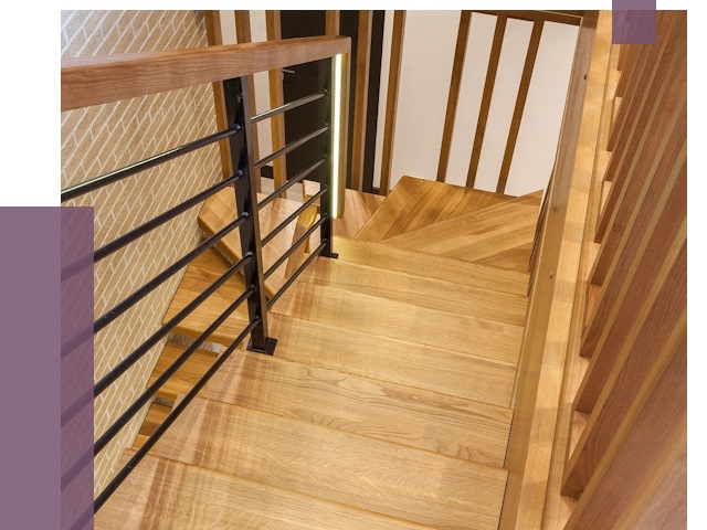 Лестницы из ясеня в Черемхове под ключ от 10217 руб. 