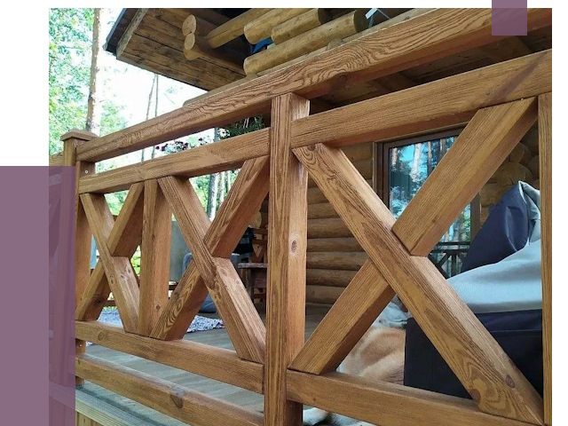 Деревянные перила под ключ в Черемхове от 7820 руб. 