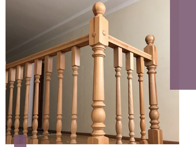 Деревянные перила на заказ в Черемхове: монтаж и изготовление