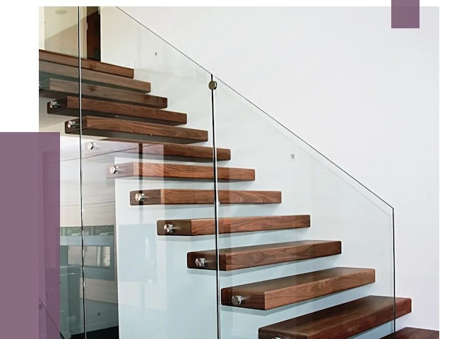 Стеклянные перила для лестницы в Черемхове от 15118 руб.