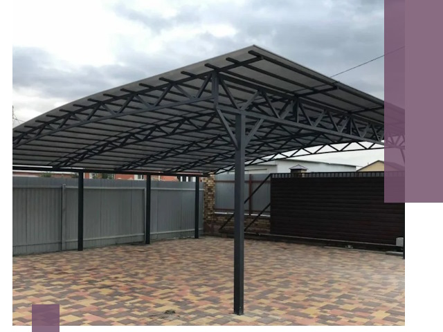 Недорогие навесы под ключ в Черемхове — изготовление и монтаж