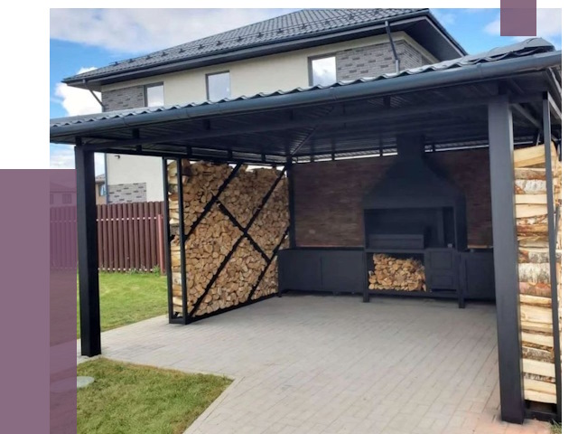 Навесы для барбекю в Черемхове от 12980 руб. под ключ | ПРОЛЁТ-Чрм