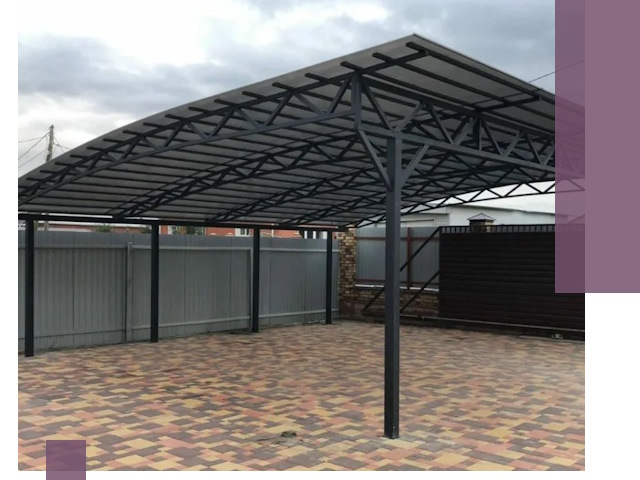 Металлические навесы под ключ в Черемхове — изготовление и монтаж