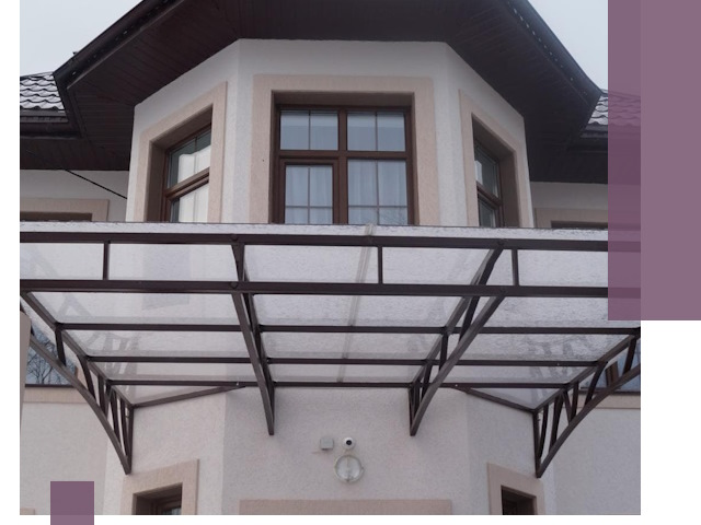 Козырьки из поликарбоната под ключ в Черемхове