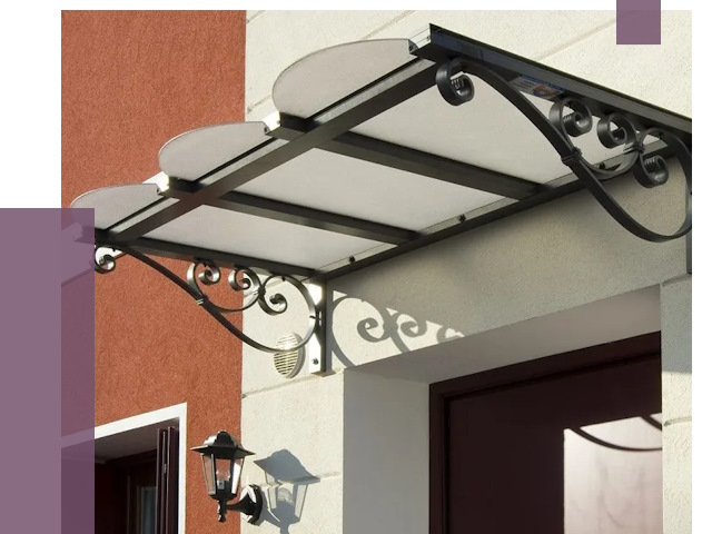 Односкатные козырьки в Черемхове от 8549 руб.  | ПРОЛЁТ-Чрм