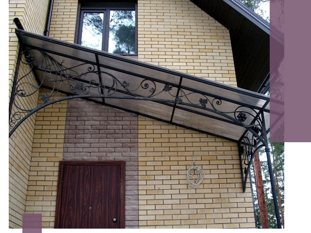 Односкатные козырьки из металла под ключ в Черемхове