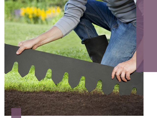 Металлические бордюры для газона в Черемхове — изготовление и монтаж